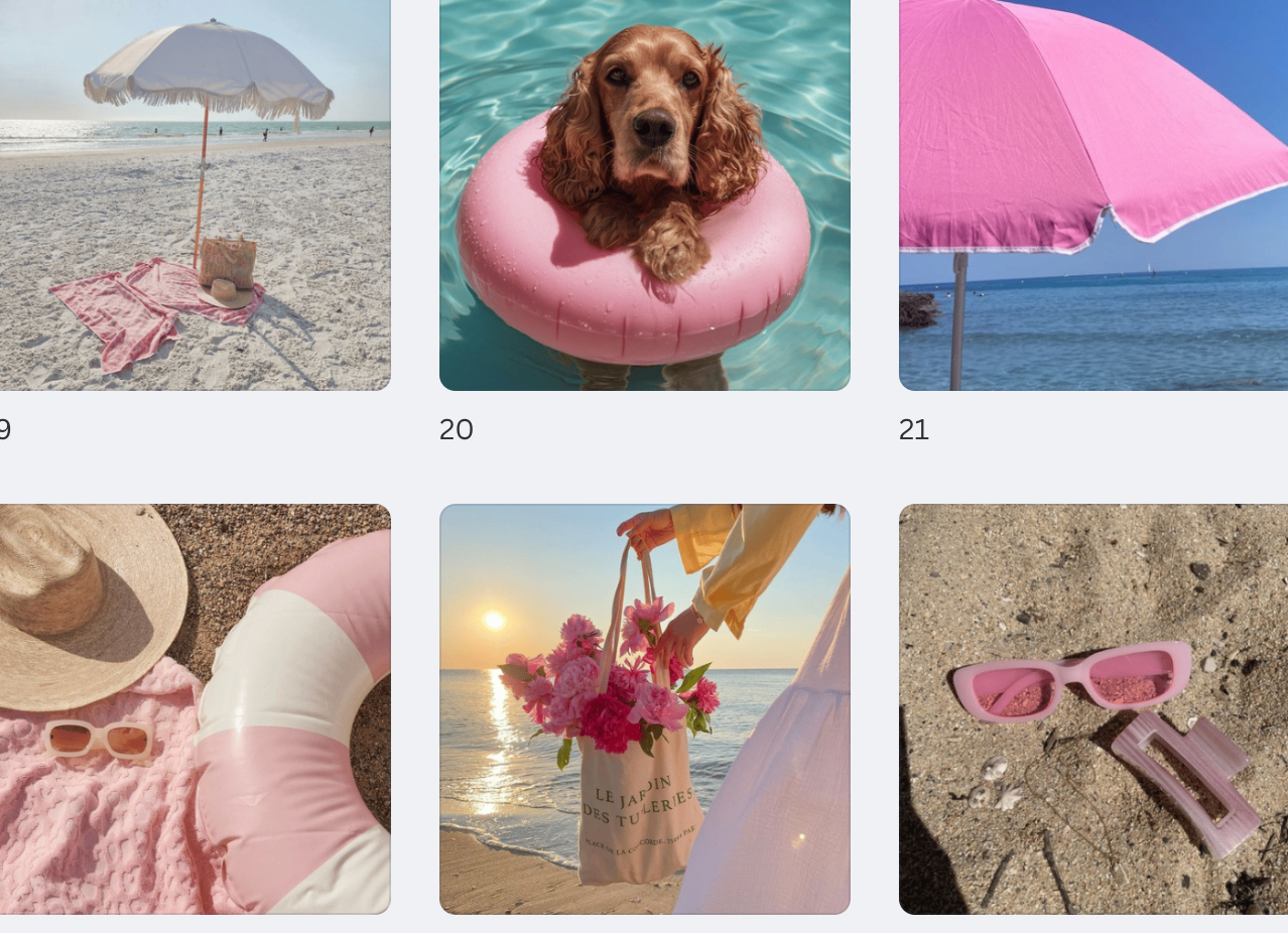 Faceless Pink Aesthetic Instagram Photo Posts Digital Download