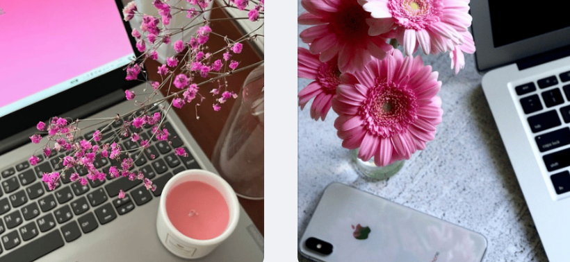 Faceless Pink Aesthetic Instagram Photo Posts Digital Download