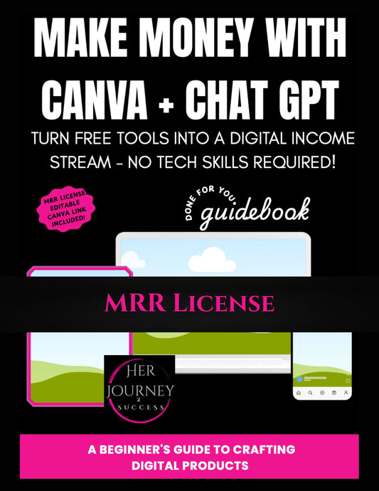 Make Money Online with Canva + ChatGPT – Create & Sell Digital Products (Ebook + Templates) - Master Resell Rights