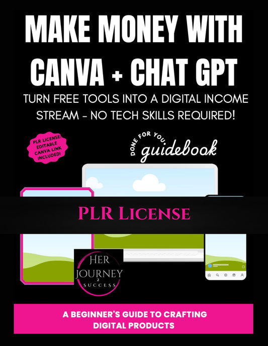 Make Money Online with Canva + ChatGPT – Create & Sell Digital Products (Ebook + Templates) - Private Label Rights