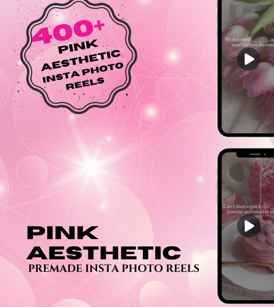 Faceless Pink Aesthetic Instagram Photo Reels Digital Download - MRR