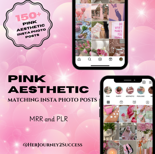 Faceless Pink Aesthetic Instagram Photo Posts Digital Download