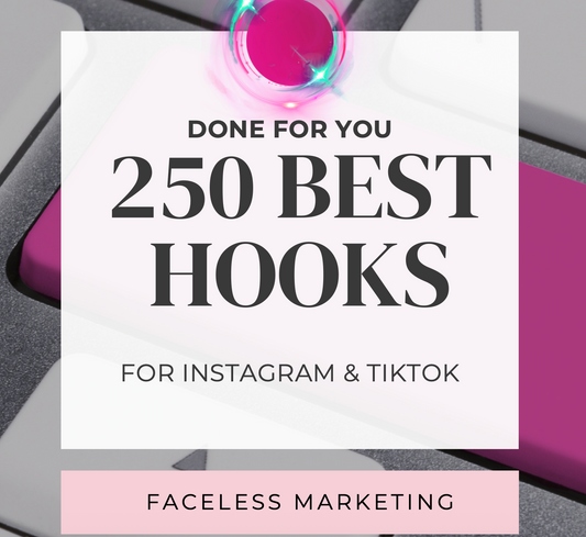 250 Hooks for Instagram and Tik Tok Digital Download
